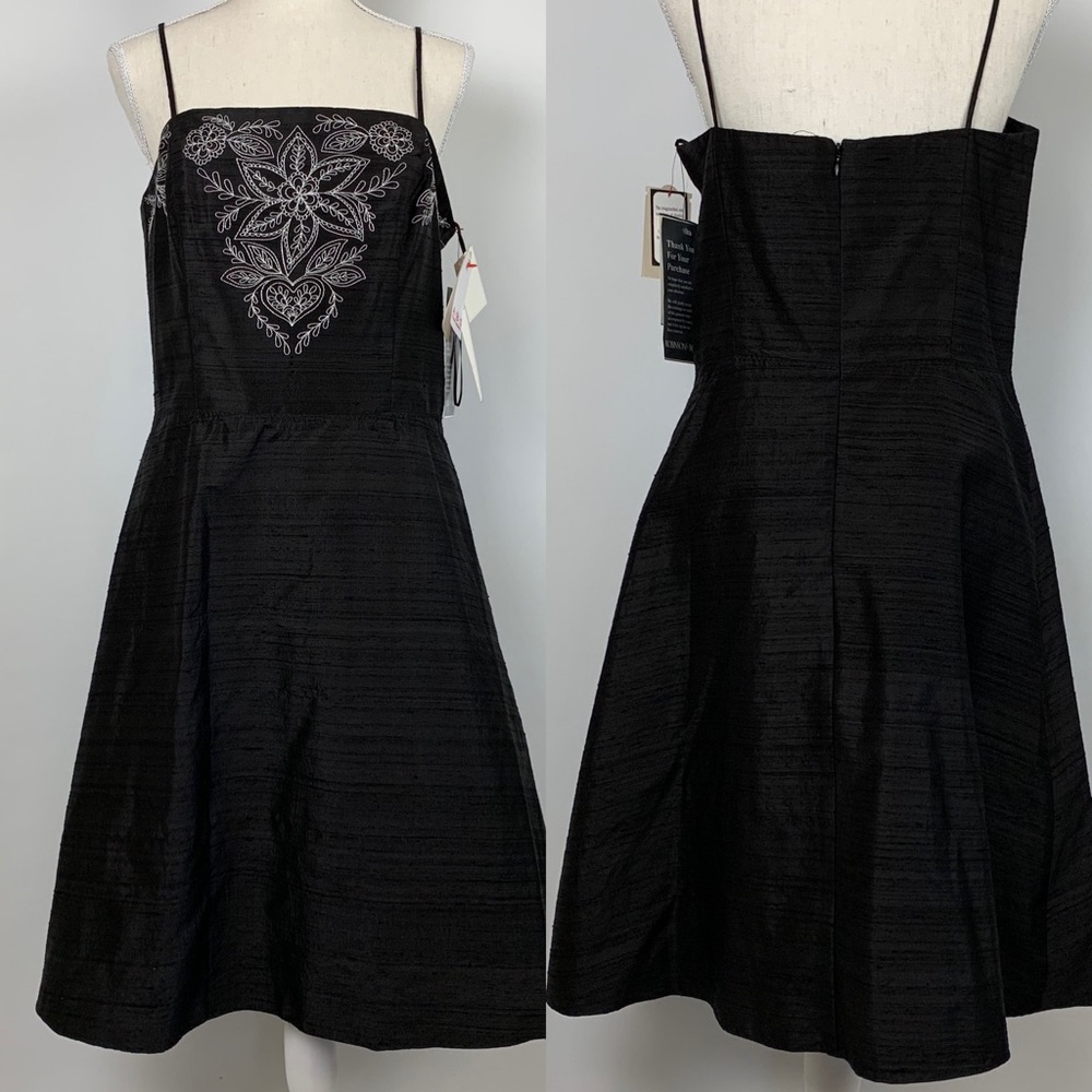 NWT ABS Allen Schwartz Dress 10 Black Cocktail